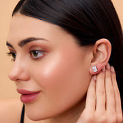 4.18 CTW Radiant Lab-Grown Diamond Stud Earrings in 14K White Gold – IGI Certified